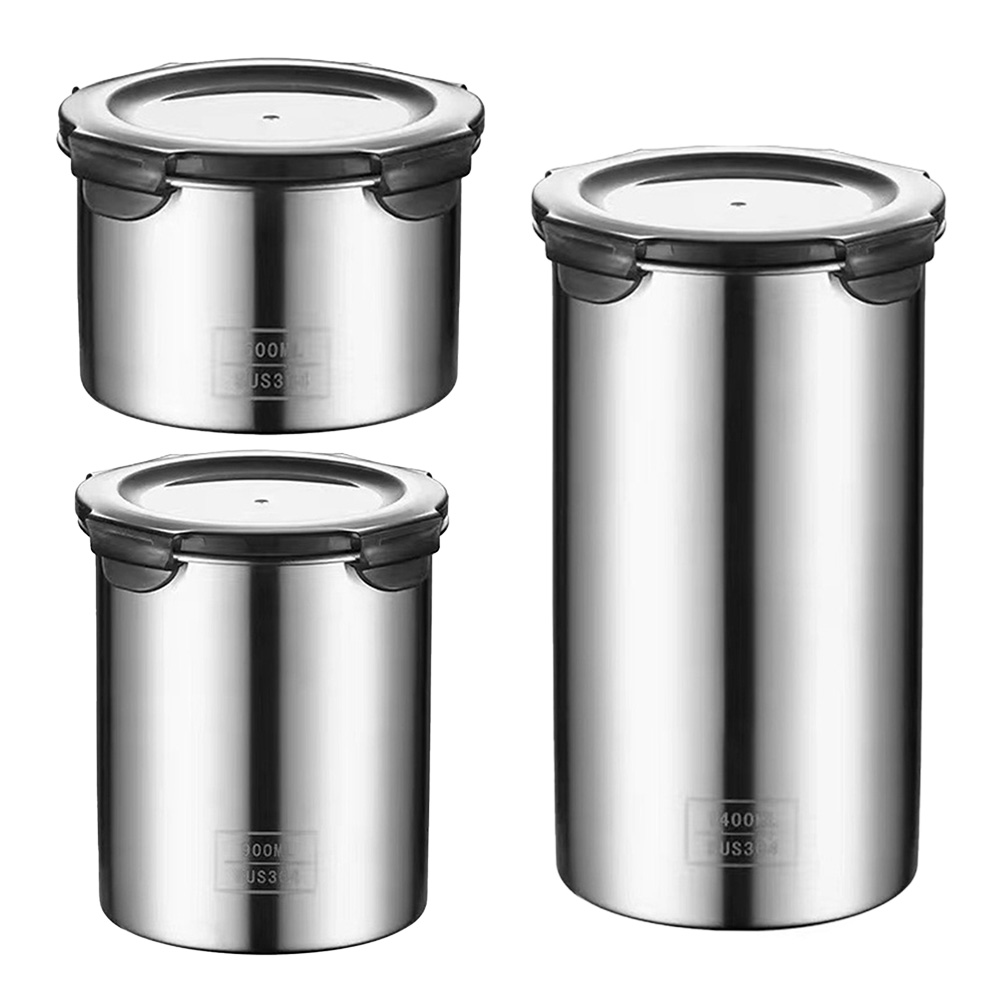 ステンレス鋼の真空シール食品貯蔵容器,コーヒー豆の瓶,キッチ - Kitchen Bank のレビューと価格