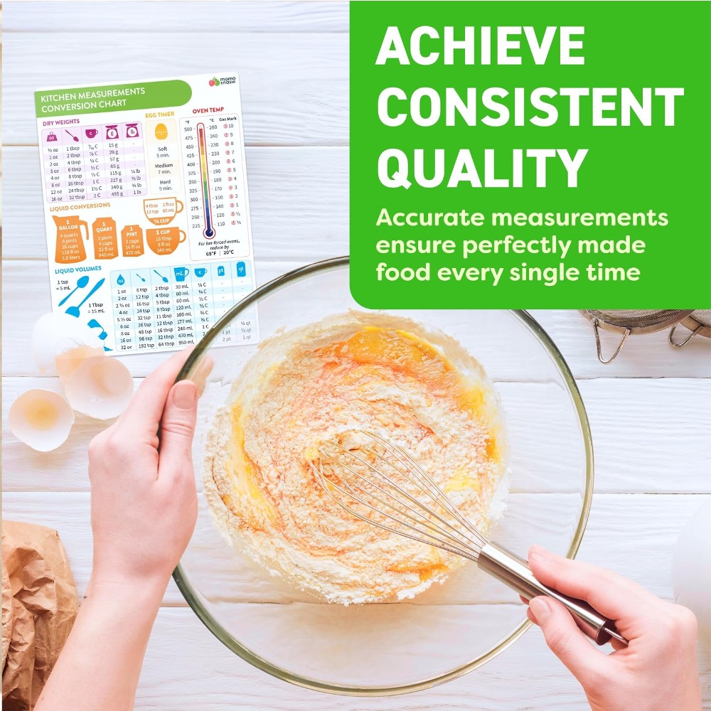 キッチン測定換算表マグネット ベーキング・クッキング用 6x - Kitchen Baking Gifts のレビューと価格