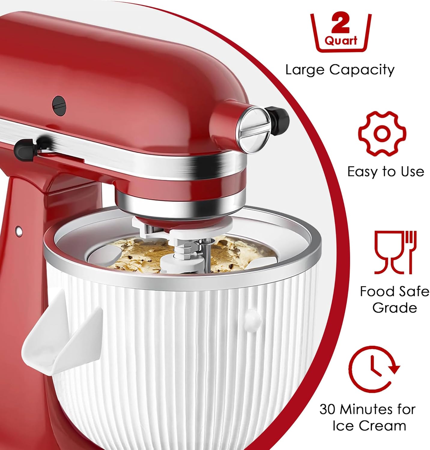 キッチンエイド スタンドミキサー用アイスクリームメーカーアタ - Kitchenaid Baking Set のレビューと価格