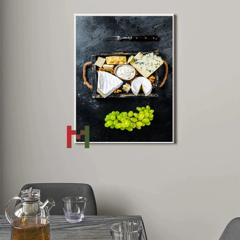 フードキッチン黒板パンデザートポスターキャンバスプリントベー - Kitchen Baking Wall Art のレビューと価格