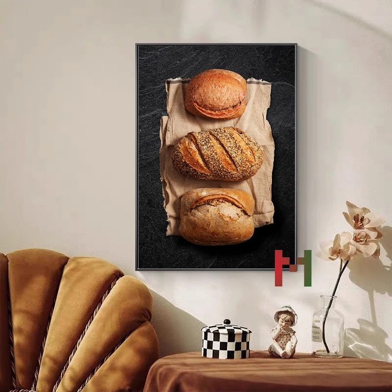 フードキッチン黒板パンデザートポスターキャンバスプリントベー - Kitchen Baking Wall Art のレビューと価格