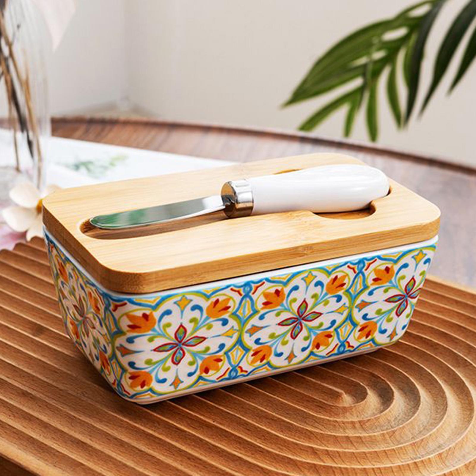 バターディッシュセラミックバター容器カッター付きカウンター気 - Kitchen Baking Counter のレビューと価格