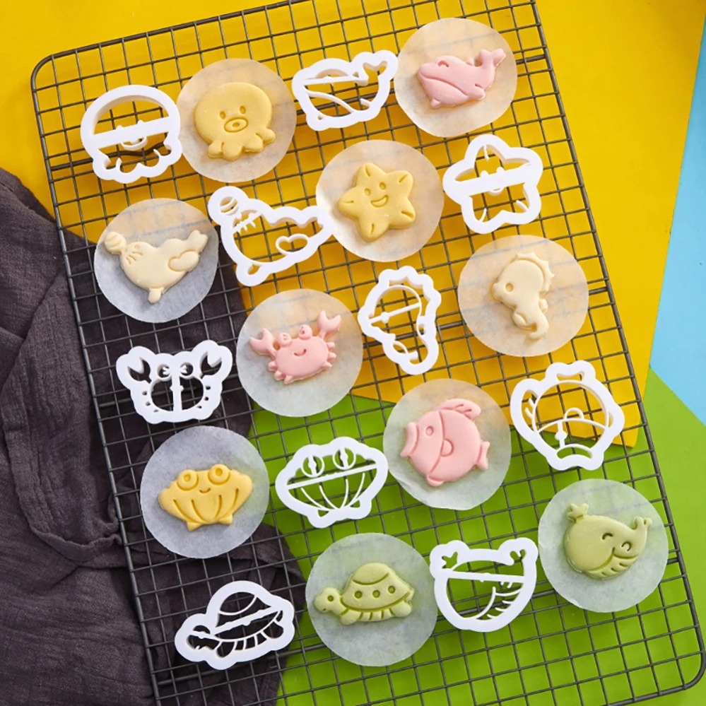 海洋動物クッキーカッター漫画ケーキビスケット型クッキースタン - Kitchen Baking Supplies のレビューと価格