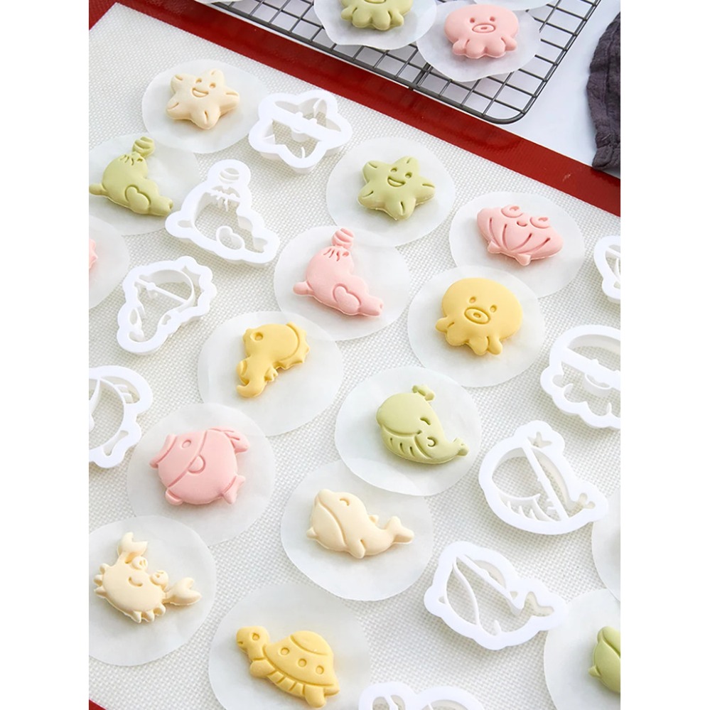 海洋動物クッキーカッター漫画ケーキビスケット型クッキースタン - Kitchen Baking Supplies のレビューと価格