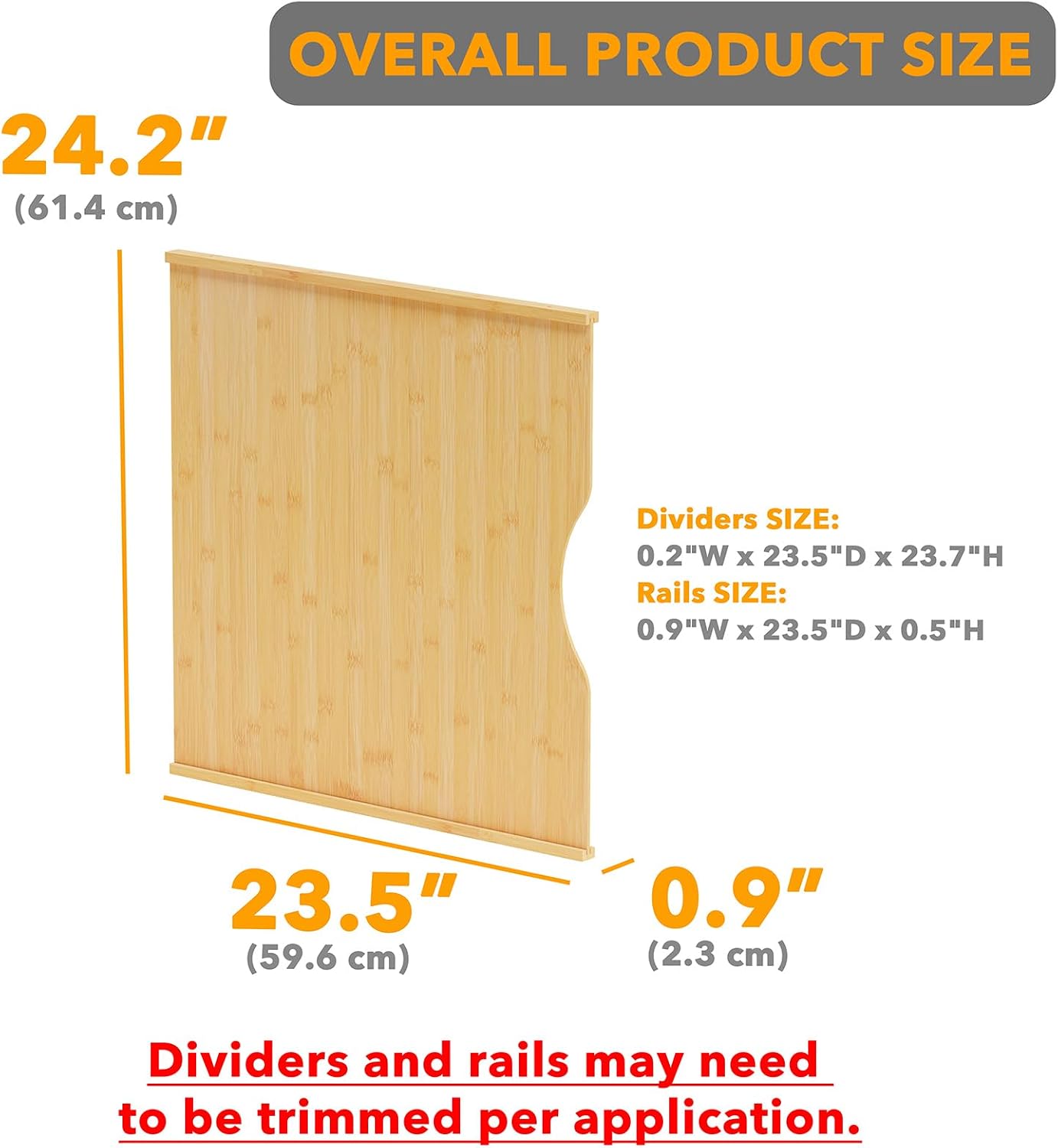 10個入り竹製トレイ仕切り板（キッチンキャビネット用）、縦型 - Kitchen Cabinet Baking Organizer のレビューと価格